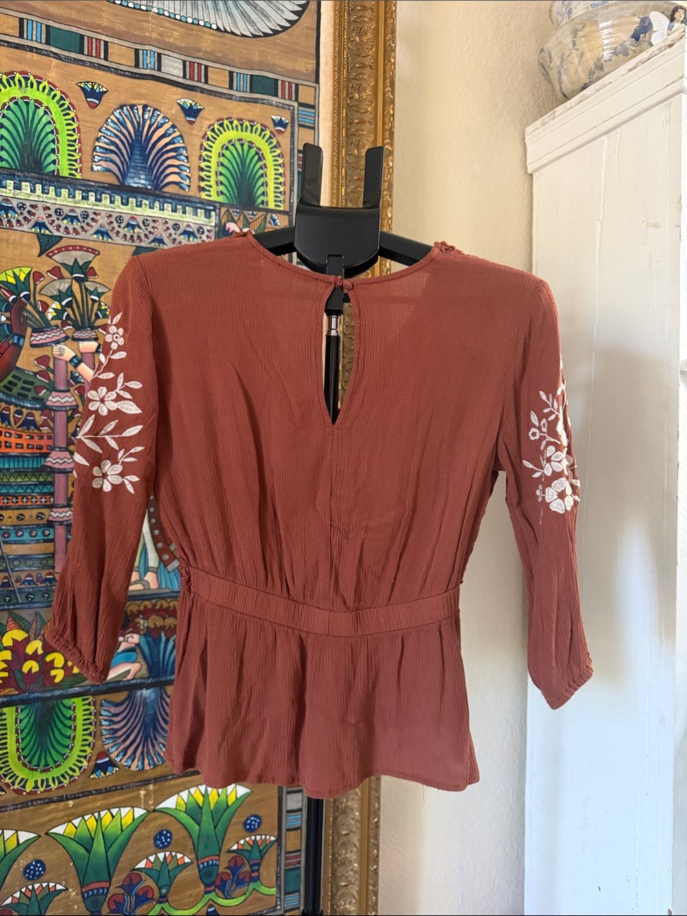 Francesca’s Embroidered V-Neck Top - Picture 5 of 6